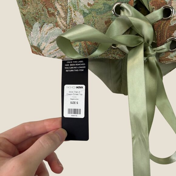 NWT Two Corset Tops Bundle Fashion Nova and Kendall & Kylie Tie Backs Size S - Picture 9 of 16